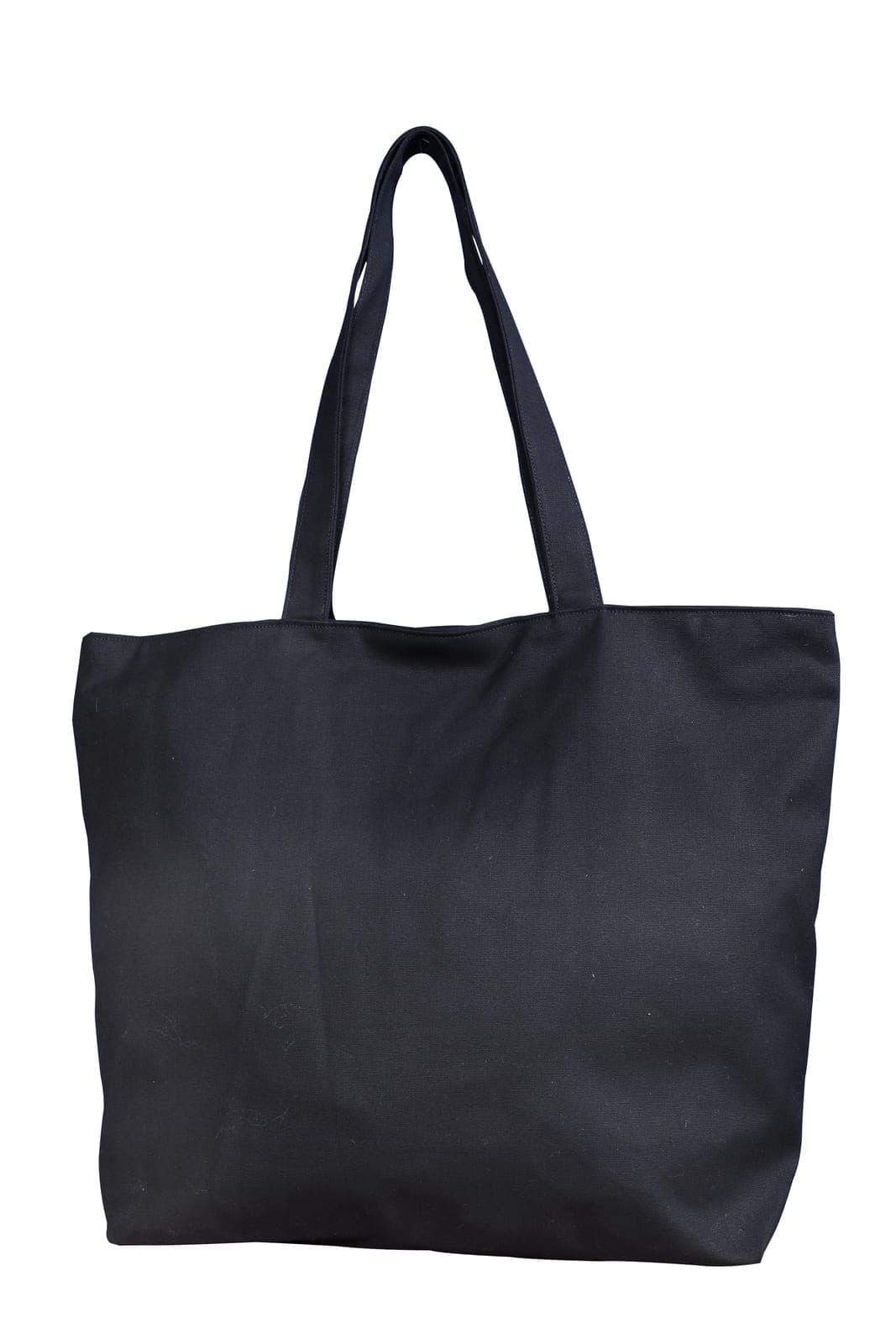 Black cotton tote bag