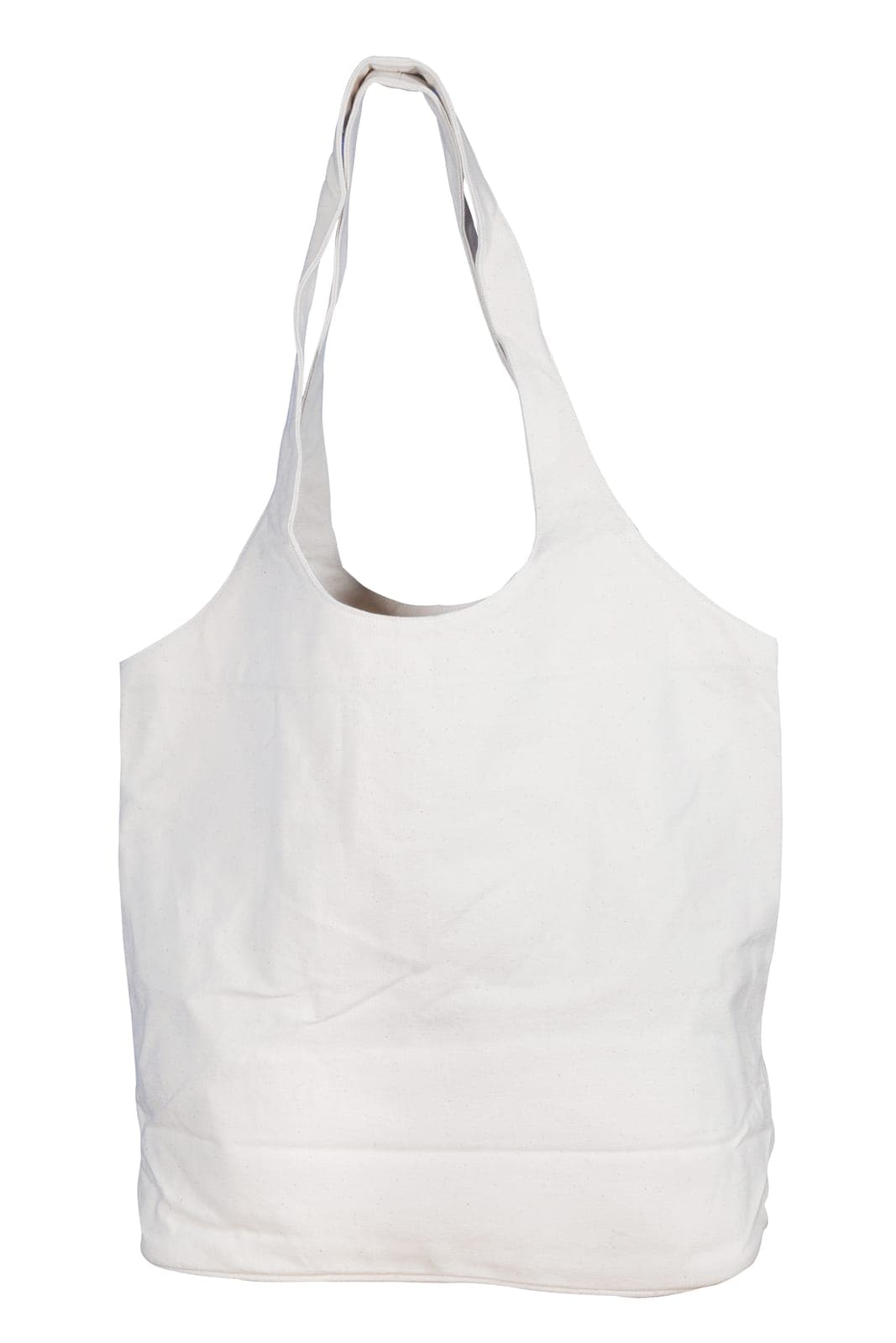 Cream cotton shoulder tote bag